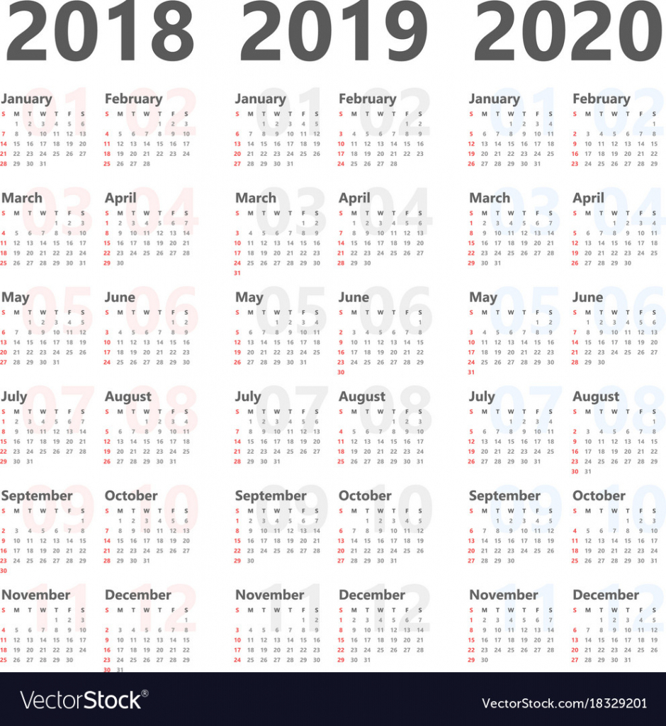 10 Year Calendar Calendar Template 2021