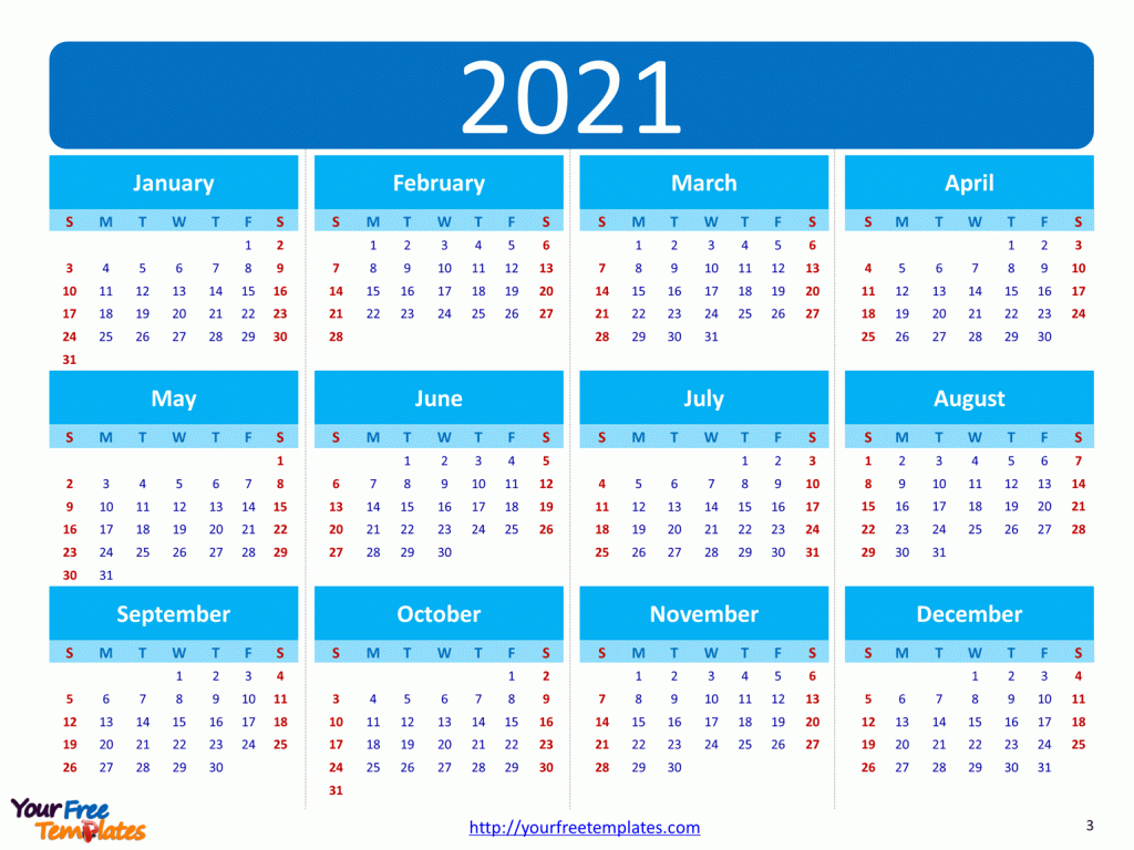 2021 12 Month Calendar Printable Free Letter Templates