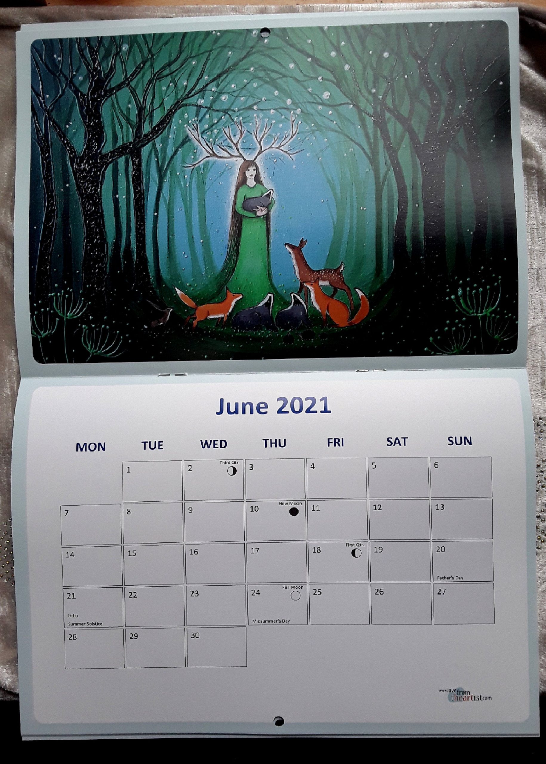 2021 Calendar Art Calendar Mystical Pagan Goddess