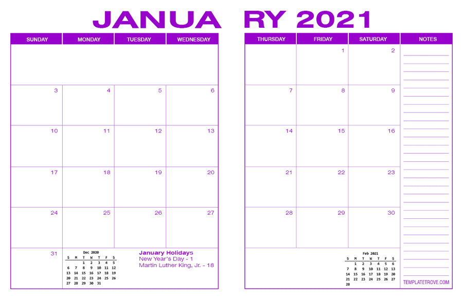 2021 Desk Calendar