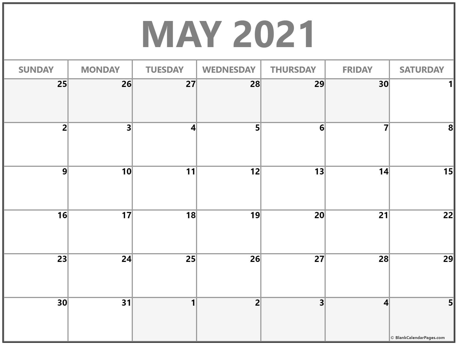 2021 Printable Monthly Calendar Ten Free Printable