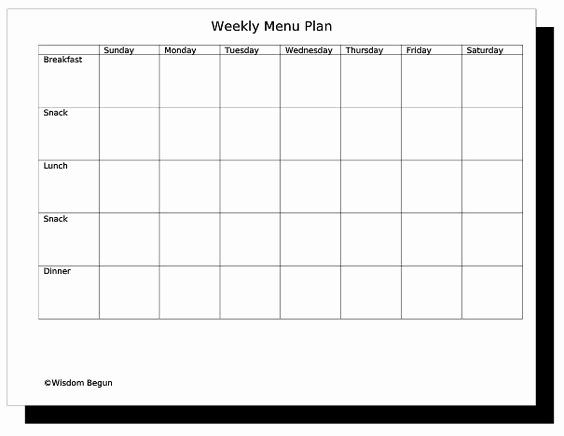 30 Blank Meal Plan Template In 2020 Meal Planning