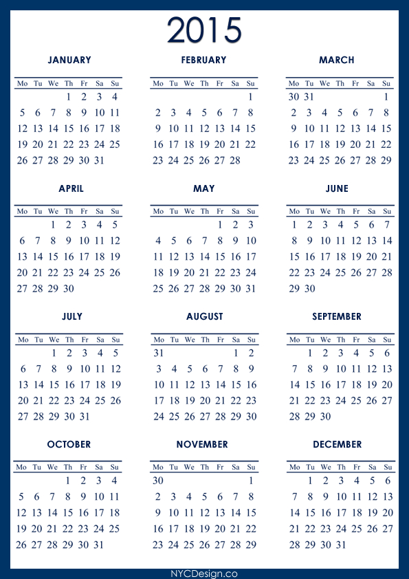 5 Year Calendar Printable Calendar Template 2021 1