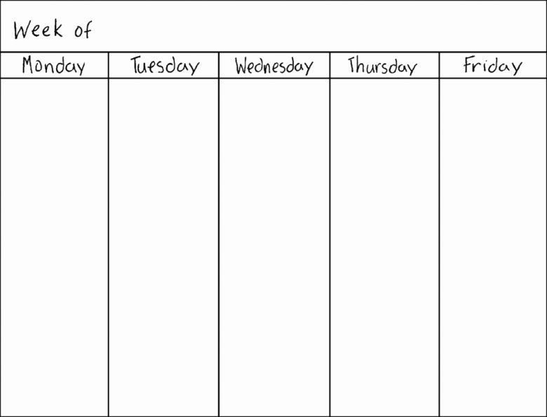 7 Day Week Schedule Template Unique Blank Seven Day