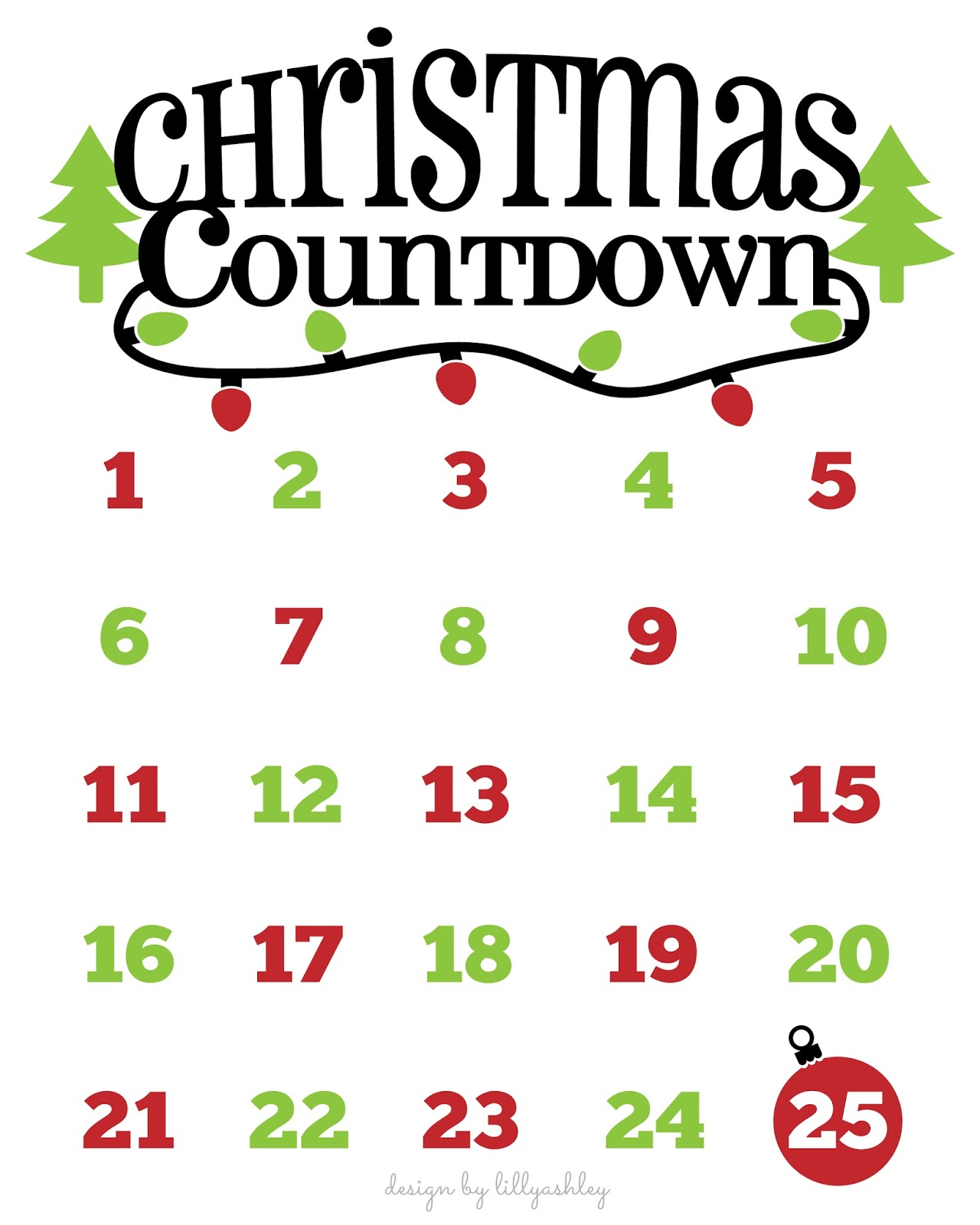 Christmas Countdown Printable That Are Juicy Derrick Website