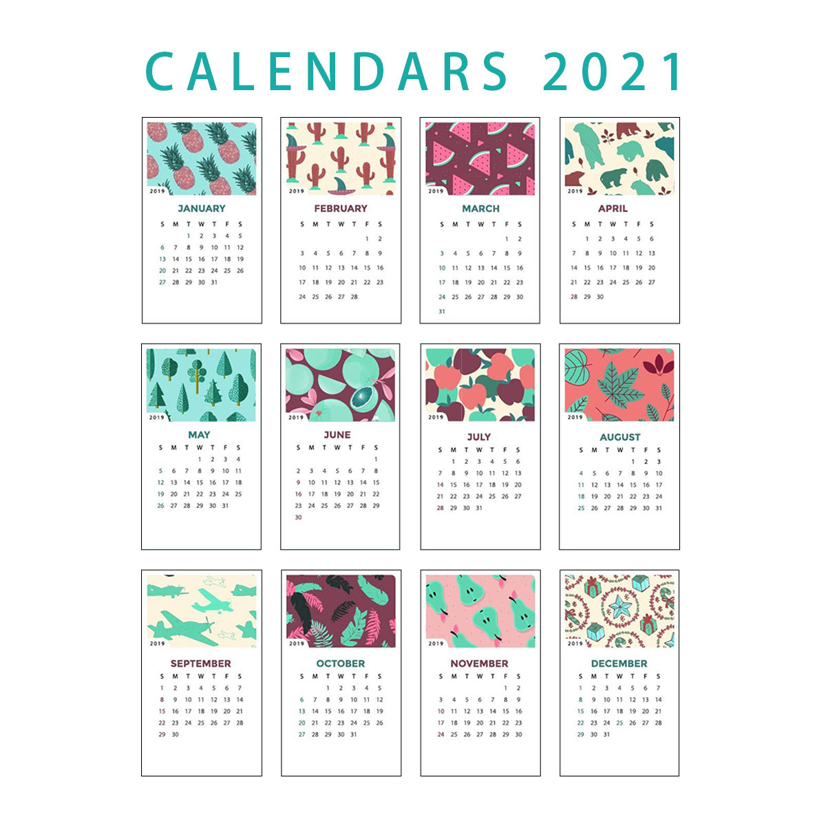 Custom 2021 Desk Calendars Full Color Printing Company