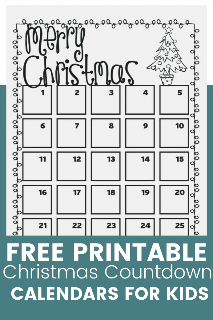Downloadable Christmas Countdown Calendar Calendar