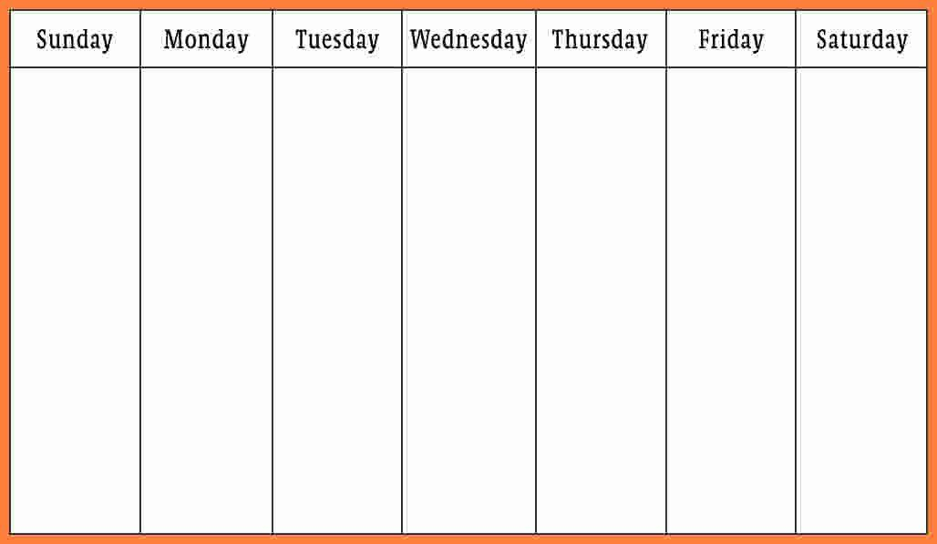 E2889a 30 7 Day Week Schedule Template In 2020 With Images