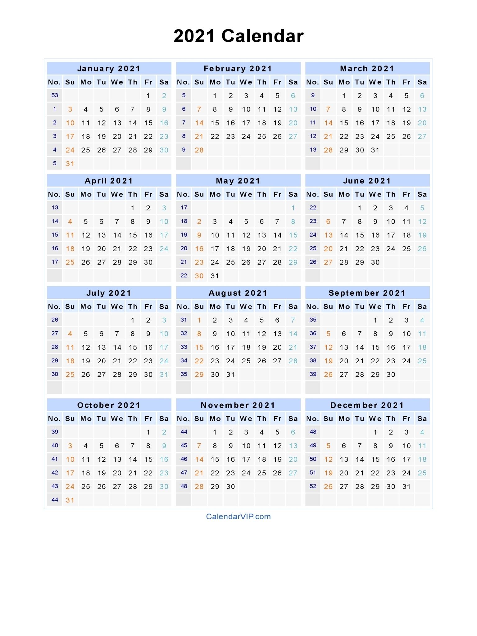 free printable calendar year 2021 ten free printable