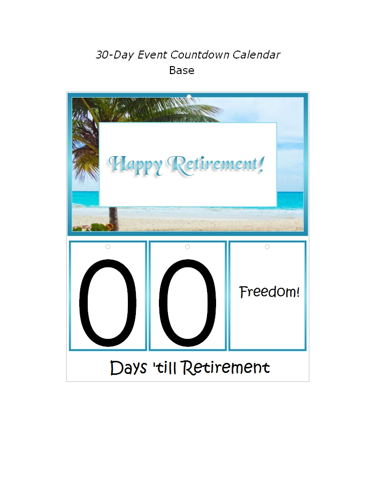Free Retirement Calendar Countdown Calvert Giving