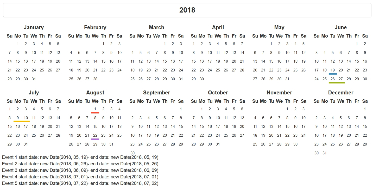 Full Year Calendar Html Ten Free Printable Calendar 2020