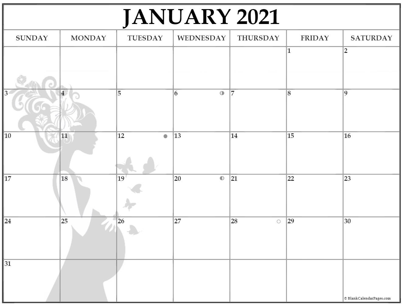 January 2021 Pregnancy Calendar Fertility Calendar