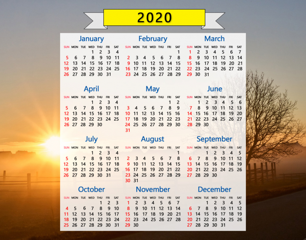 May 2020 Calendar Printable Sunrise Sunset Calendar