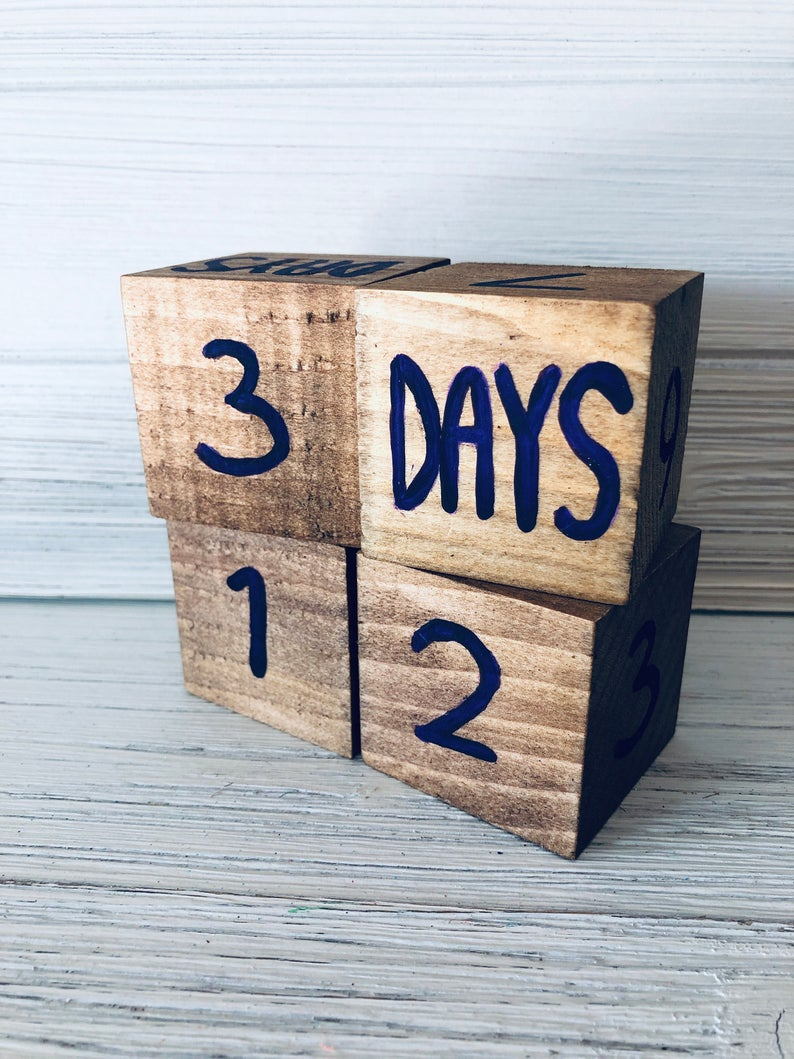 Retirement Countdown Calendar With Blocks Sewing Theme Etsy