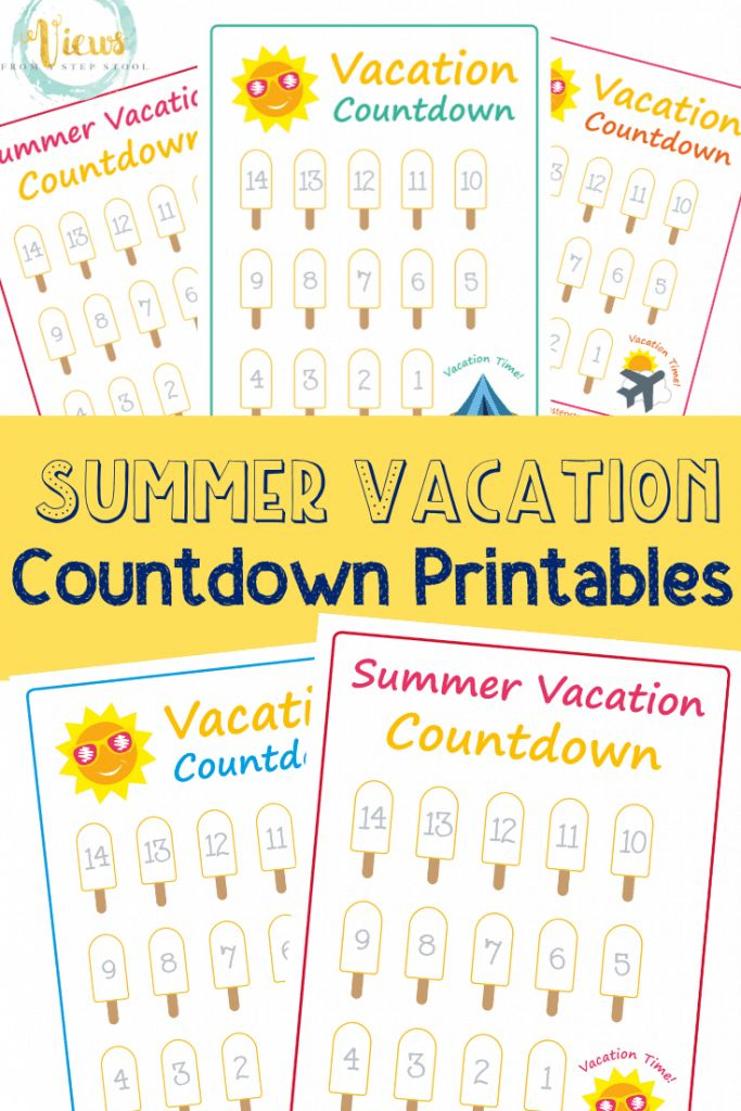 Summer Vacation Countdown Printables Vacation Countdown