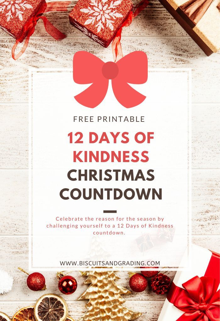 12 days of kindness christmas countdown biscuits and