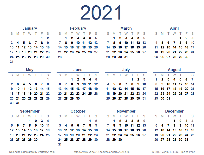 2021 calendar templates and images 2