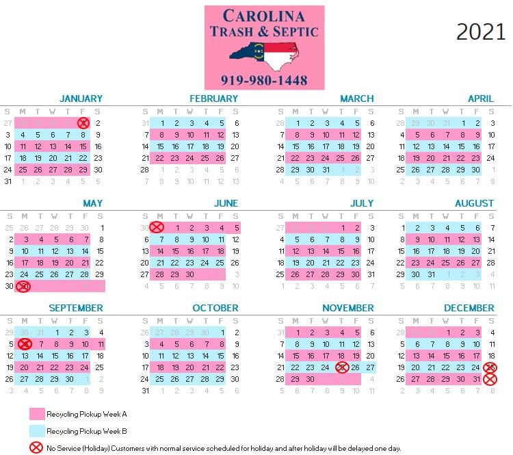 2021 Recycle Calendar For Lawrence In Calendar Template 2021