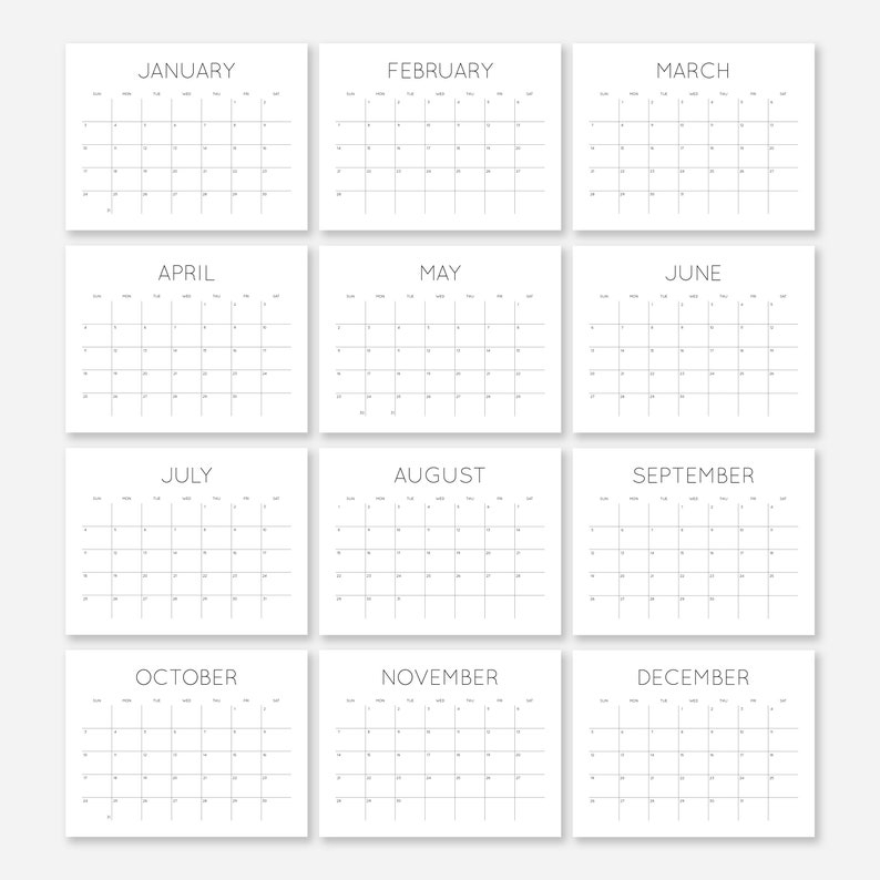 2021 Wall Calendar Minimalist Desk Calendar 11 X 8 5