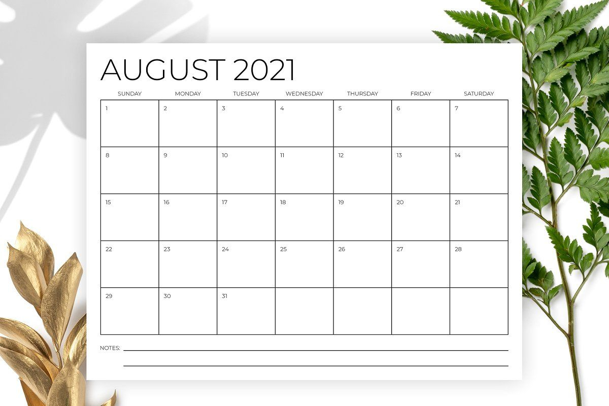 8 5 X 11 Inch Minimal 2021 Calendar Custom Wall