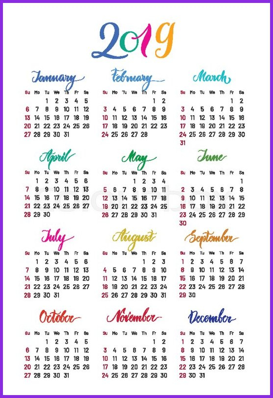 Best Happy New Year 2019 Calendar Images Free Download