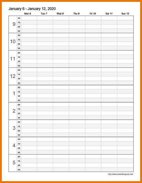 Best Of Daily Appointment Calendar Printable Free