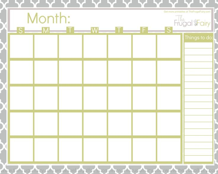 Blank Printable Calendar Blank Calendar Template Blank