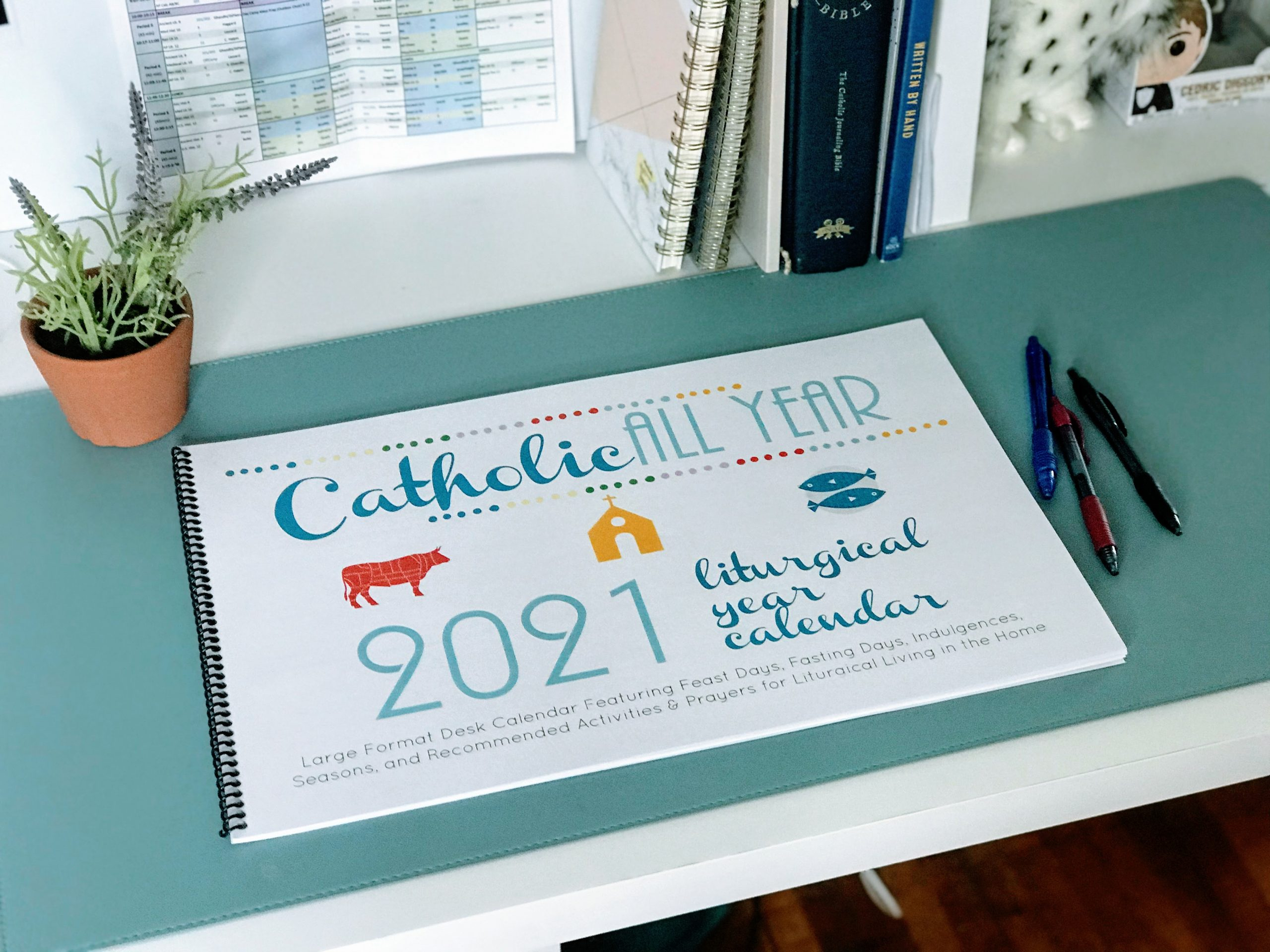 Catholic All Year 2021 Liturgical Desk Calendar Large