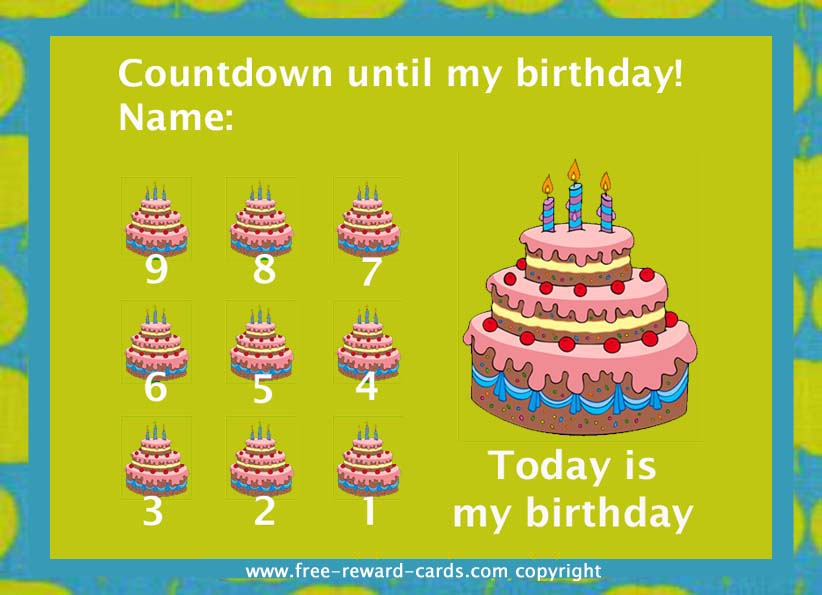 Countdown Calendar Birthday 4 Website