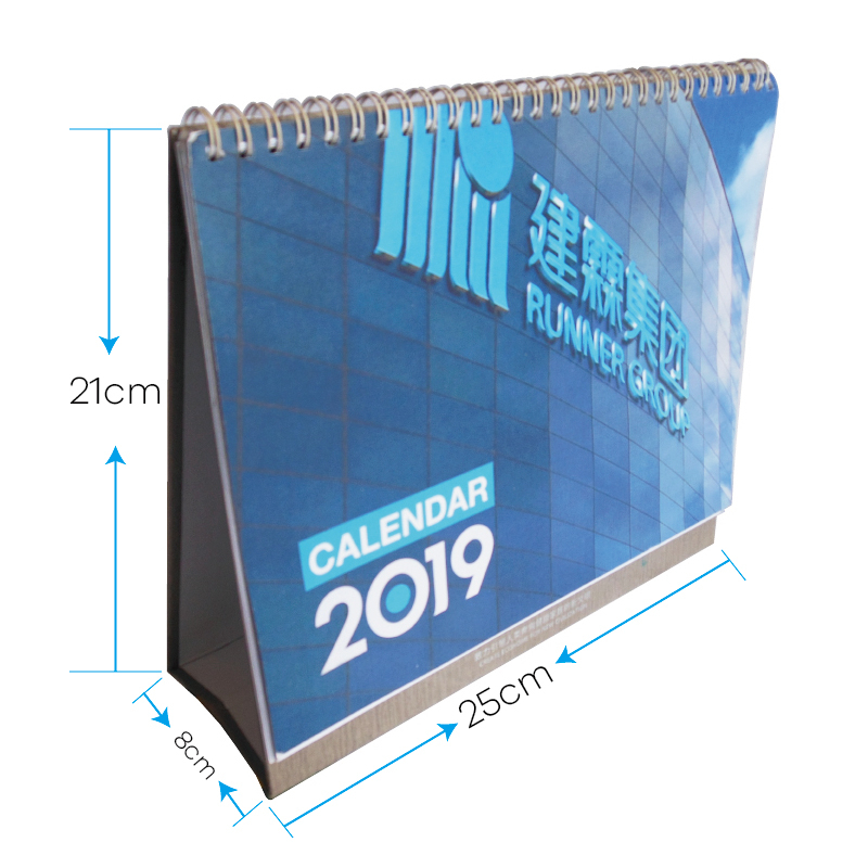 Custom Printed 2021 Desk Calendars Spiral Binding Buy