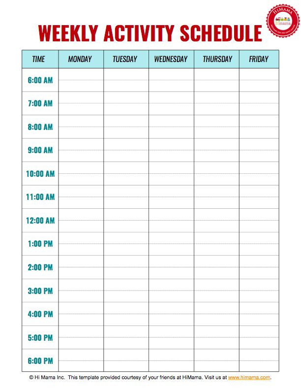 Daycare Daily Schedule Child Care Schedule Templates