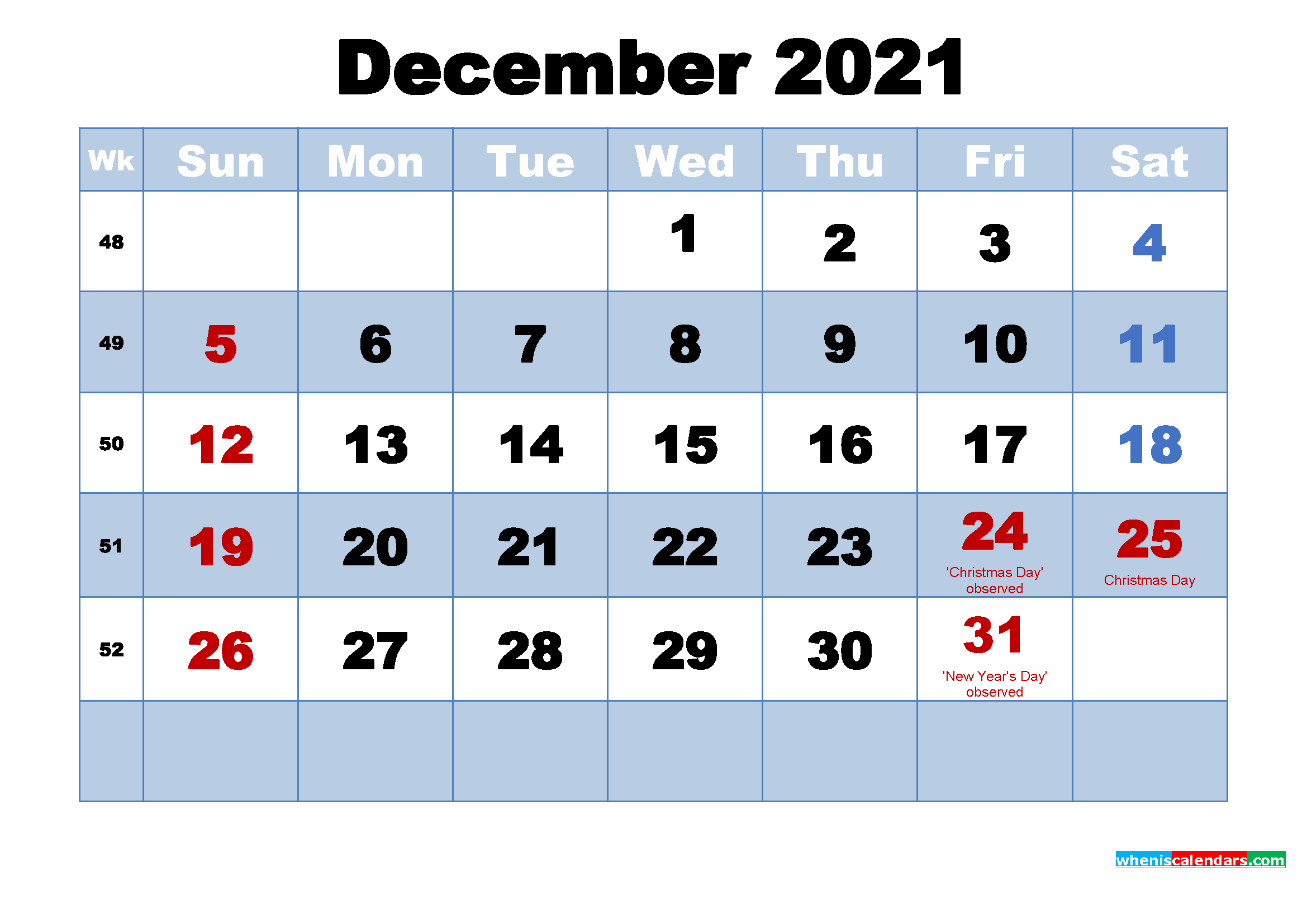 December 2021 Calendar Wallpaper High Resolution Free