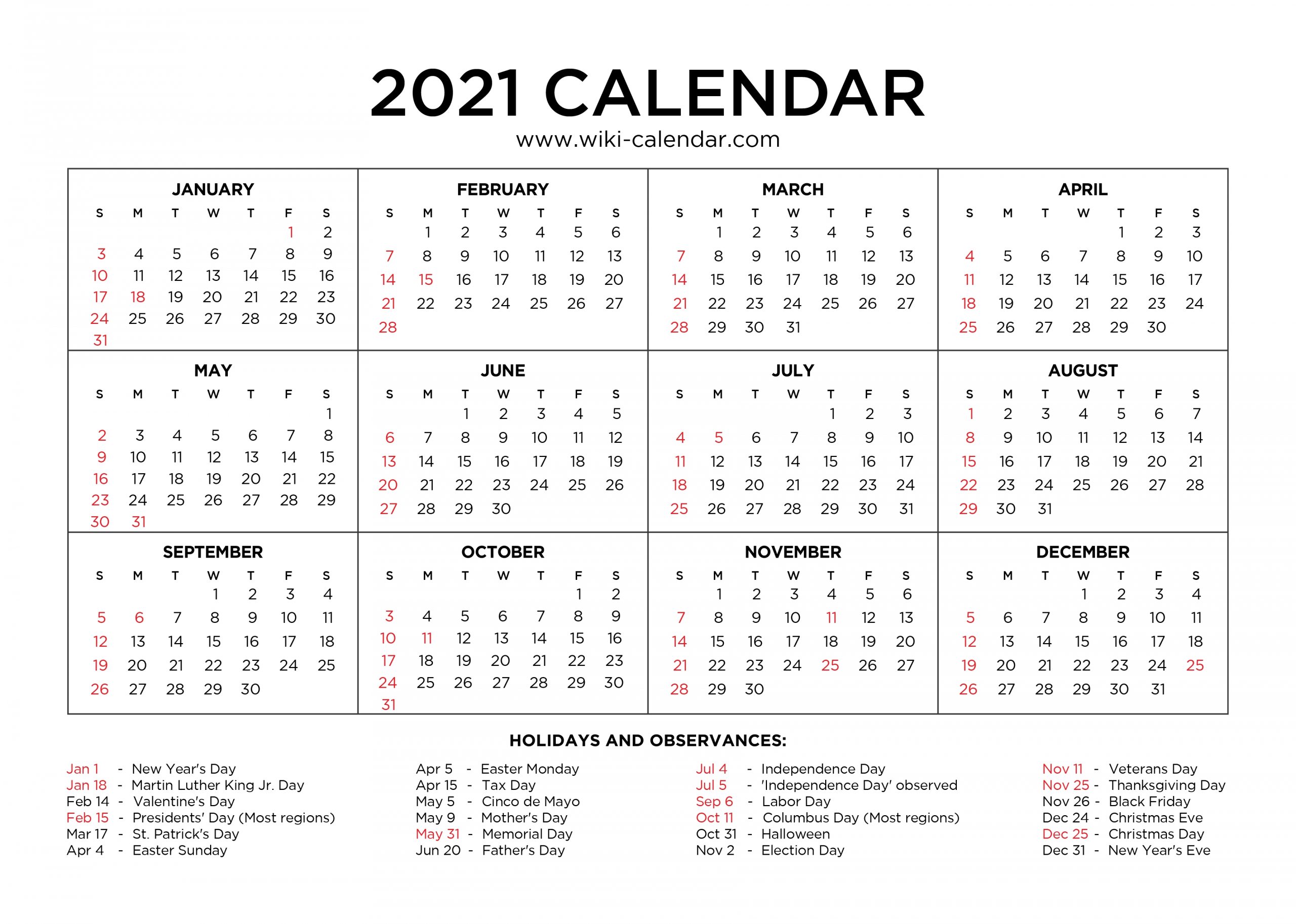 Effective Free Downloadable 2021 Calendar Get Your