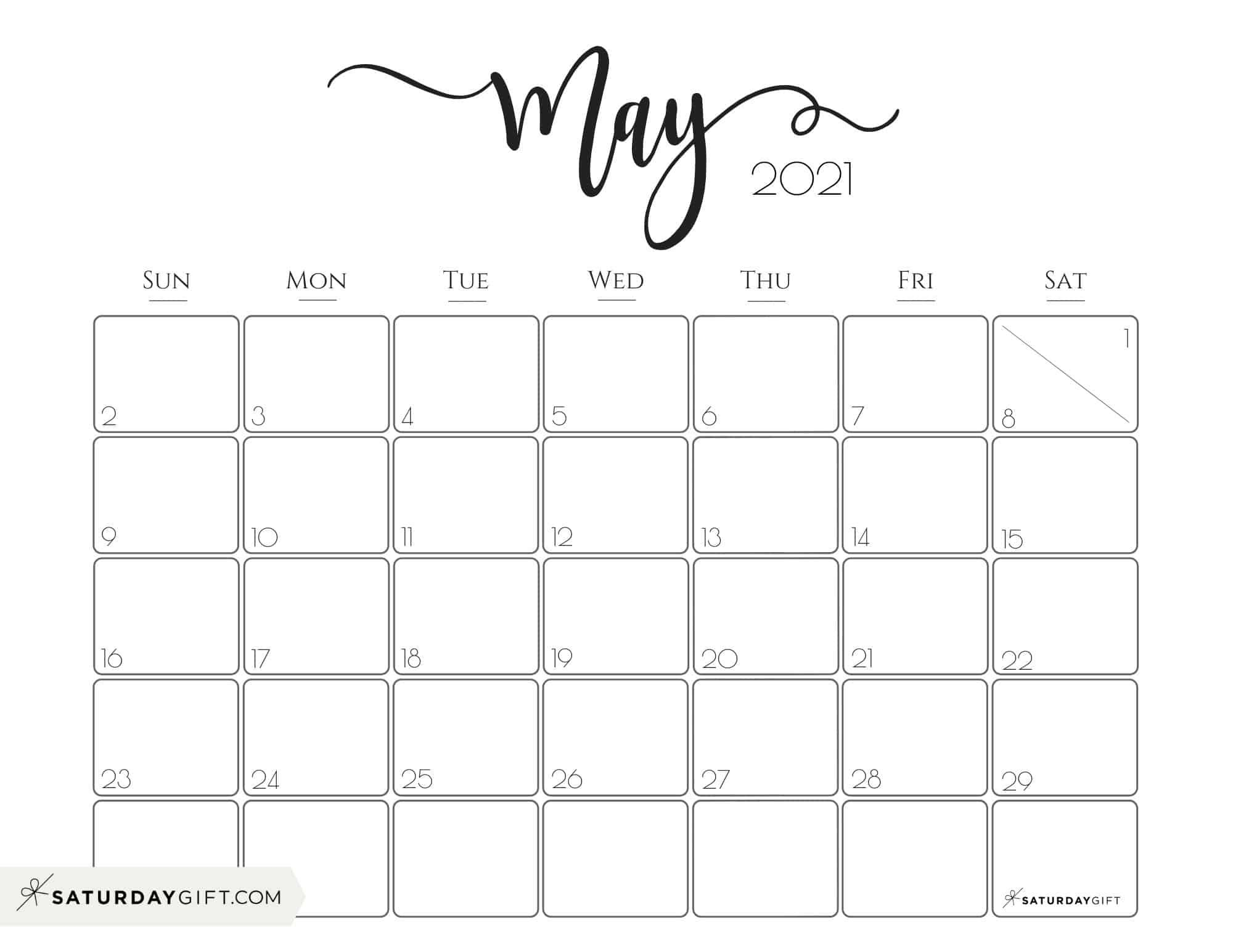Elegant 2021 Calendarsaturdaygift Pretty Printable