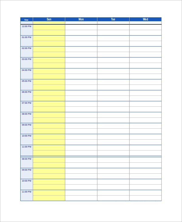 free 6 sample blank printable calendar templates in ms 1