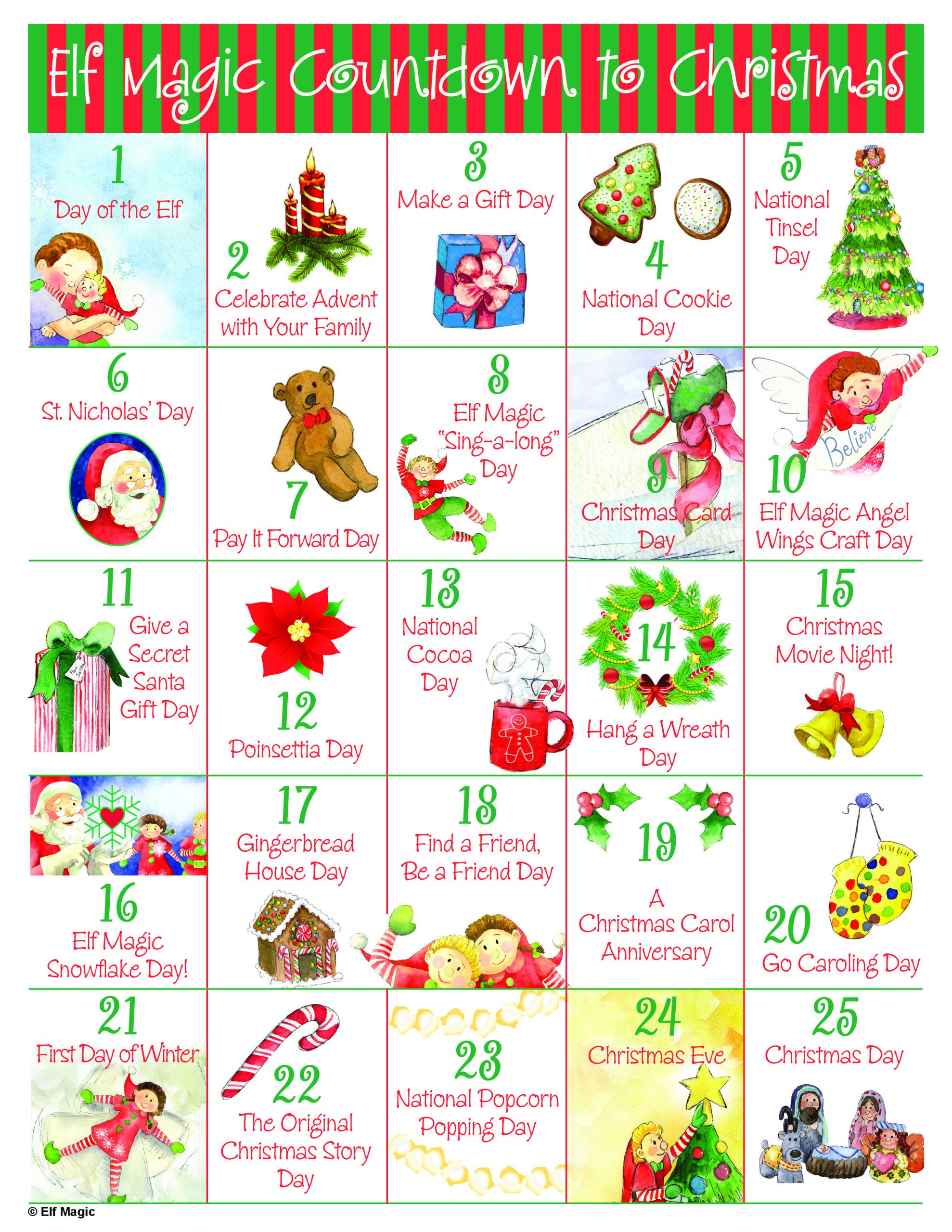Free Countdown To Christmas Advent Calendar