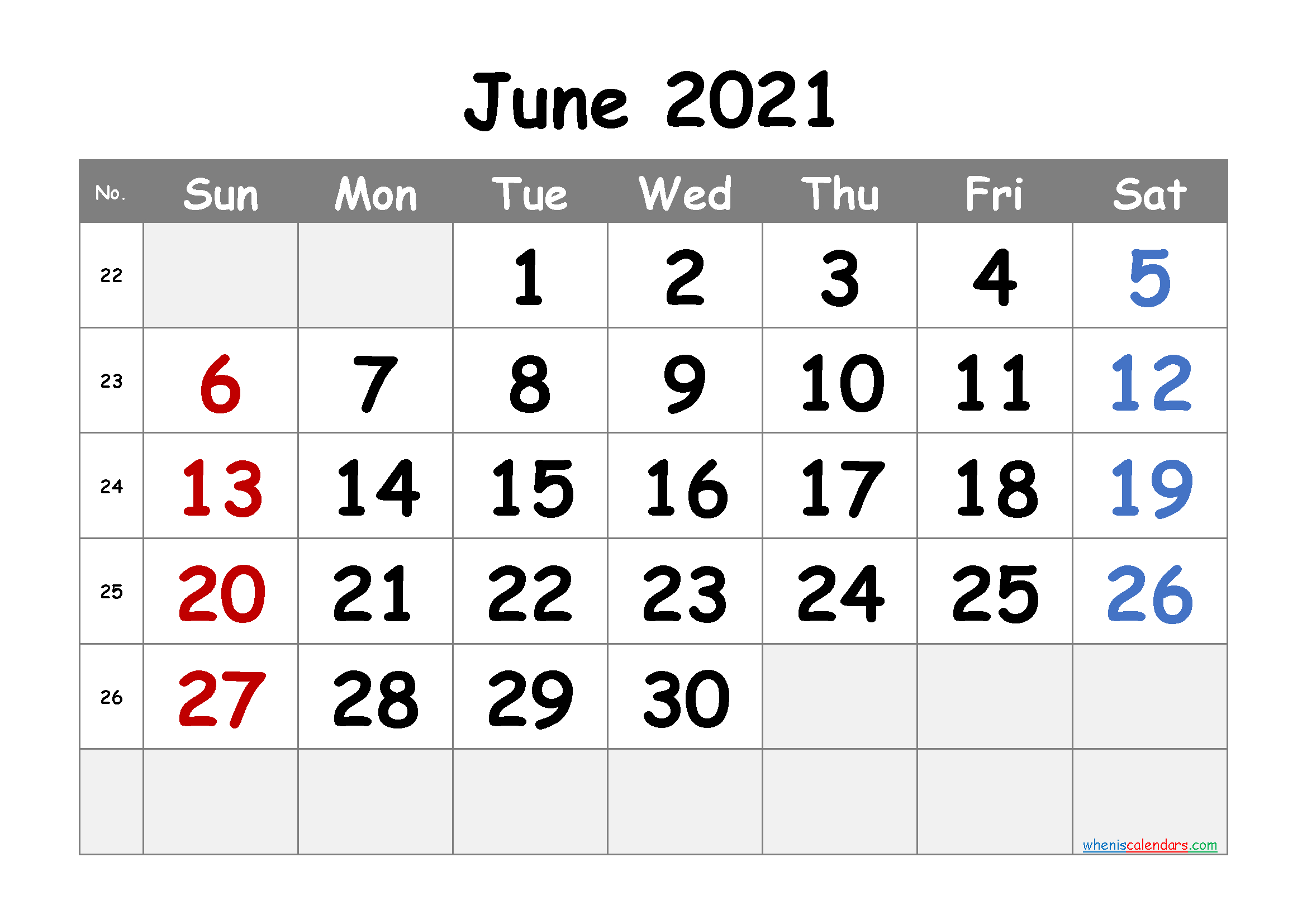 Free Printable 2021 Monthly Calendar With Week Numbers