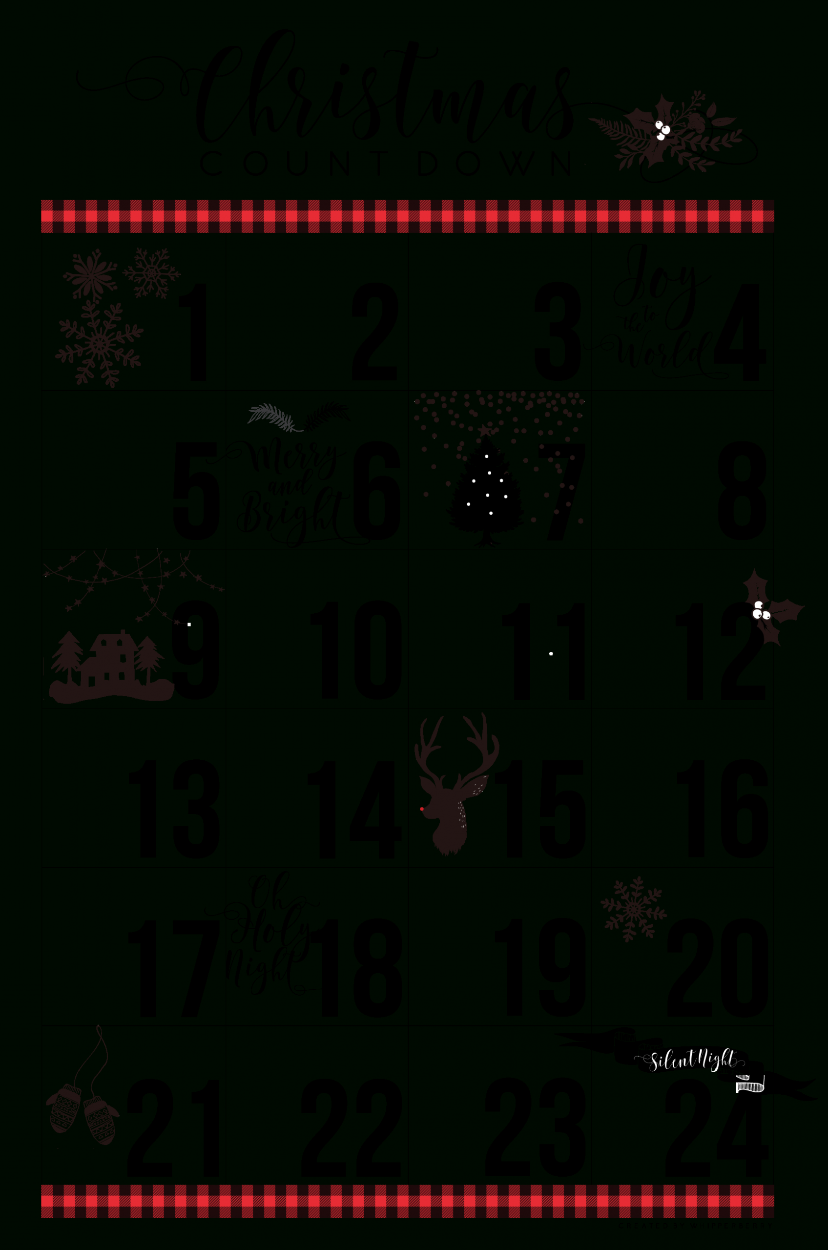 free printable christmas countdown calendar whipperberry 1