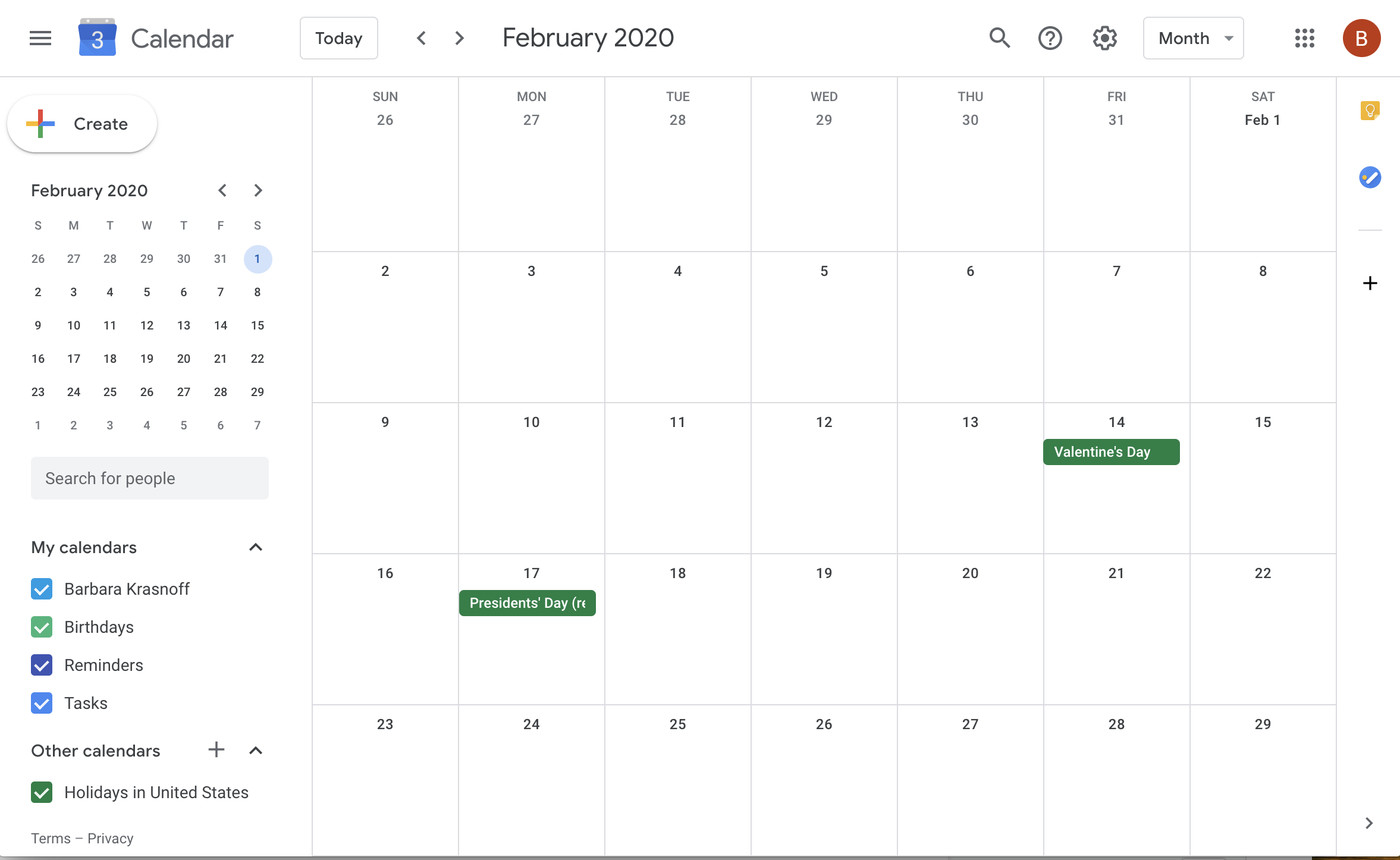 Google Calendar 2021 Printable Free Letter Templates