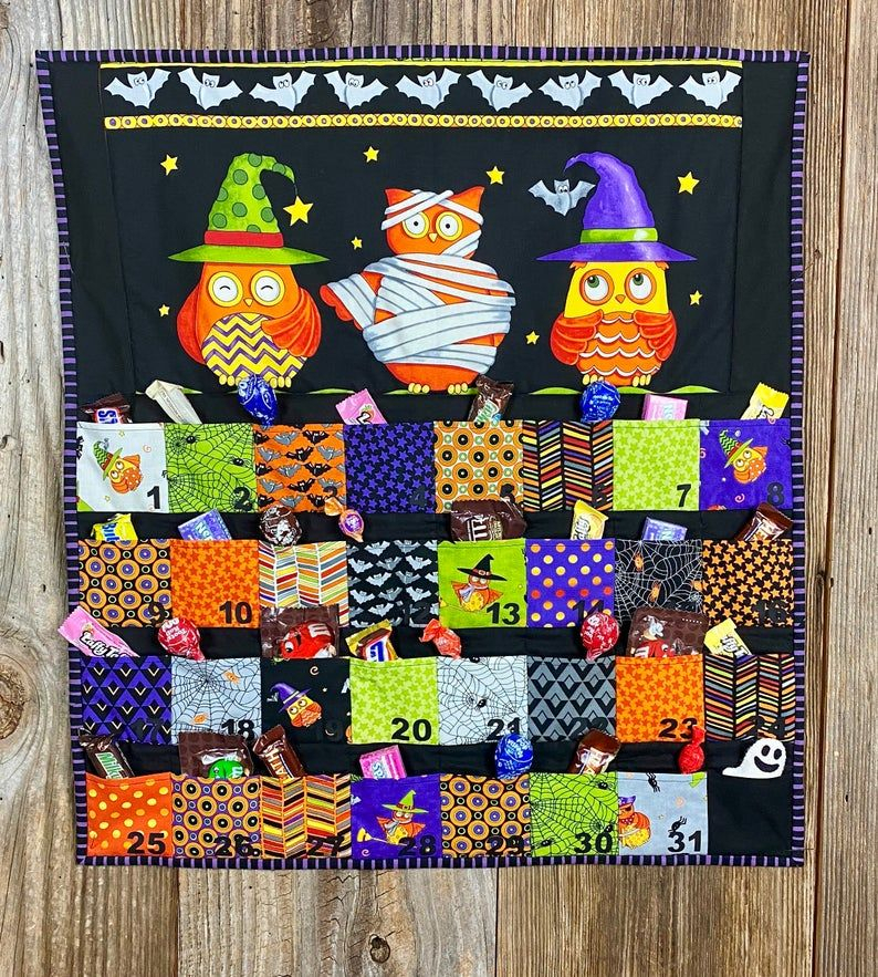 Halloween Fabric Countdown Calendar Halloween Owl Advent