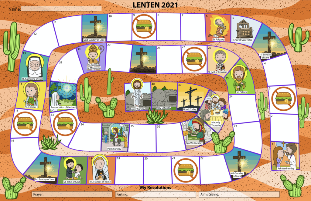 Lent 2021 Calendar For Kids Resources For Celebrating