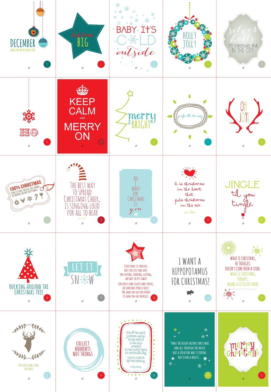 Lostbumblebee Christmas Cheer Advent Calendar