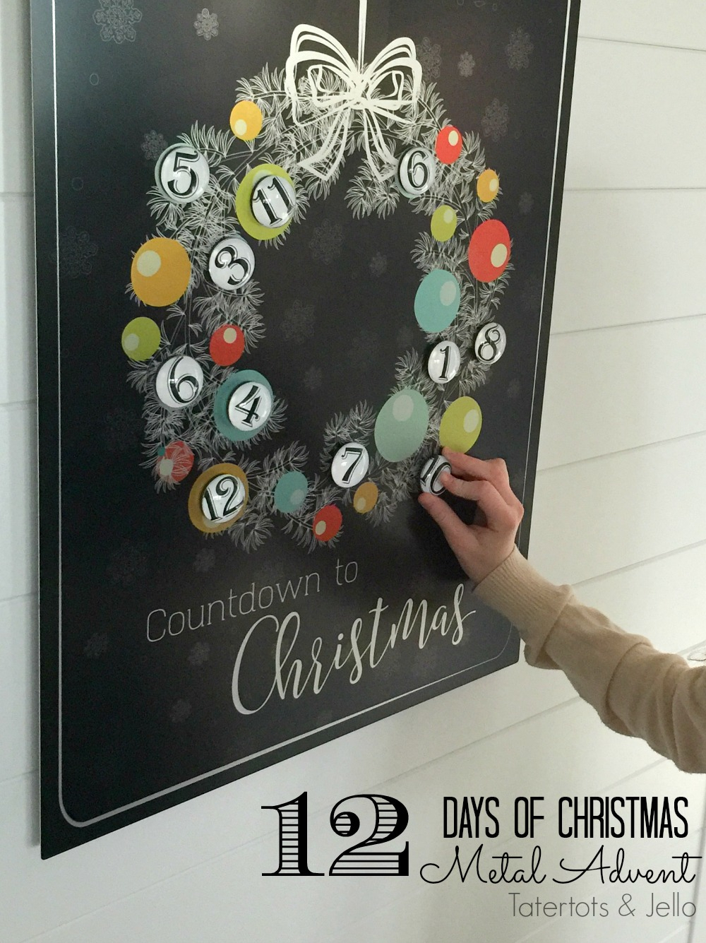 Metal Christmas Advent Countdown Calendar Free