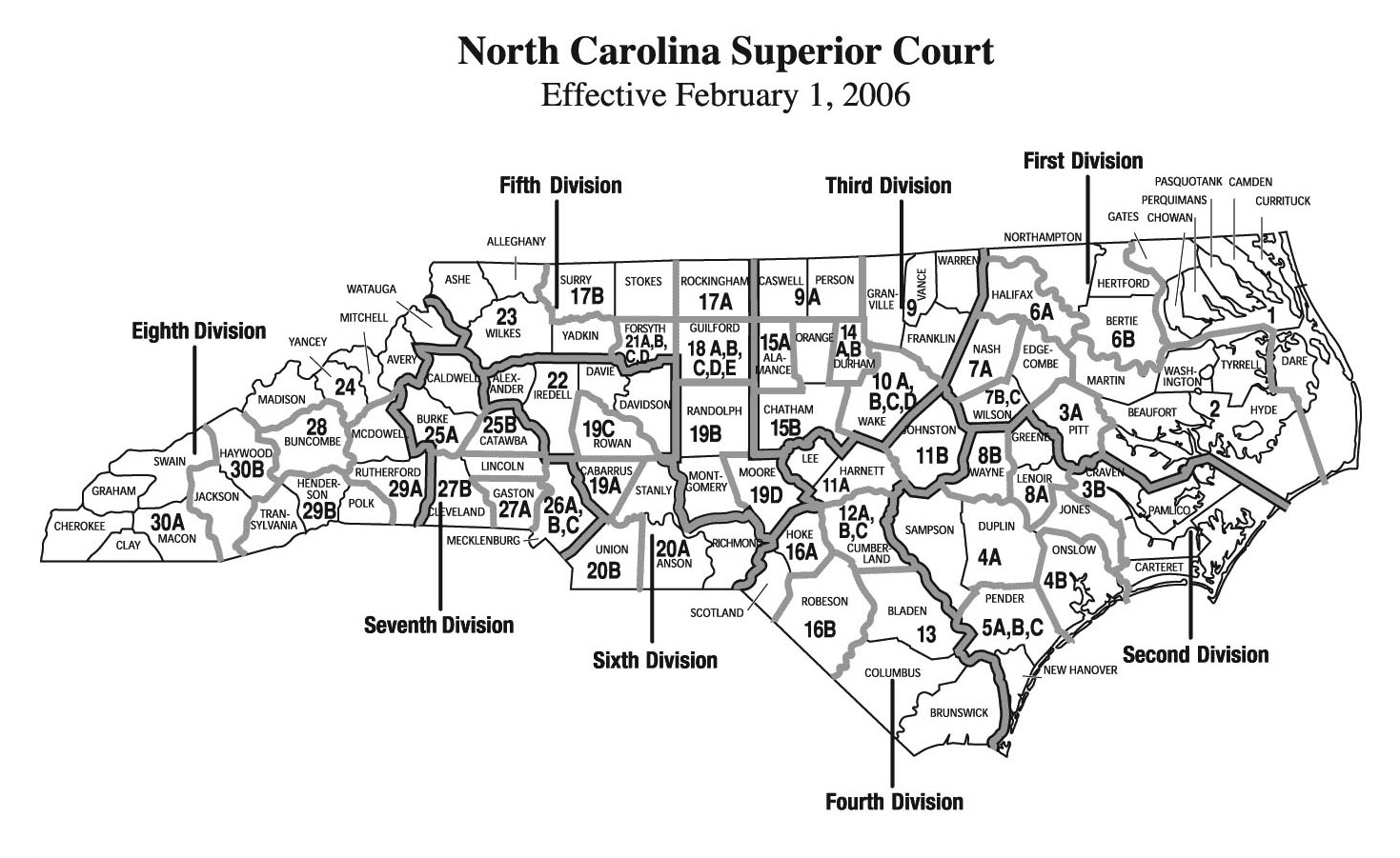 North Carolina Superior Court Districts