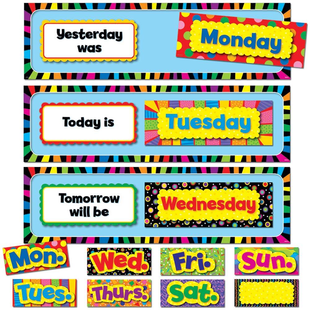 Poppin Patterns Days Of The Week Mini Bulletin Board