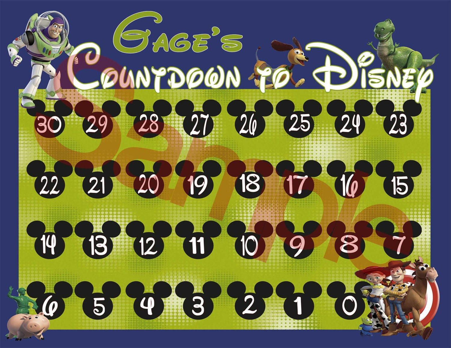 Print At Home Digital Countdown To Disney Calendar 1