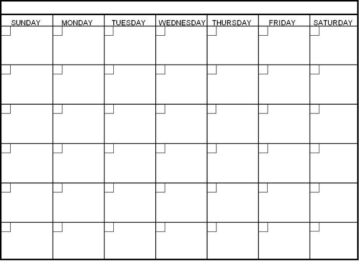 Printable 30 Day Calendar Blank Calendar Template