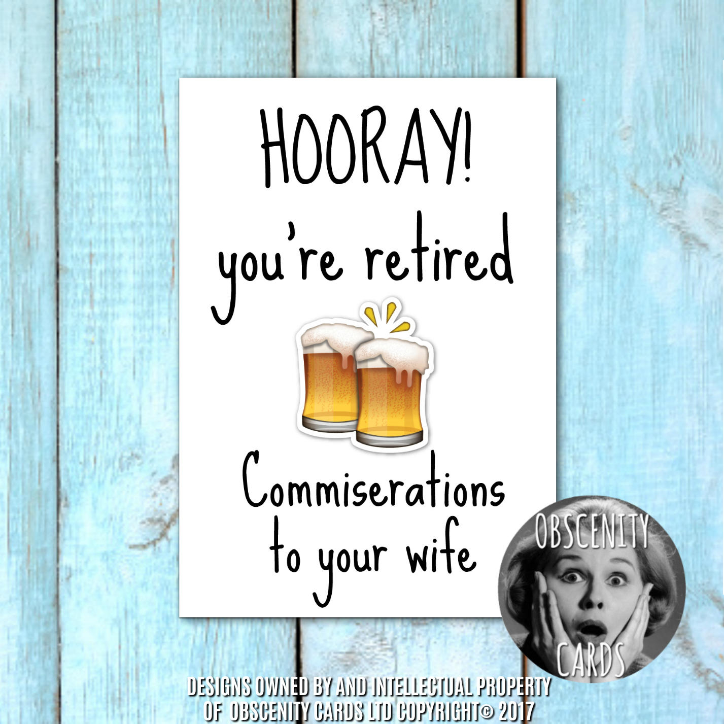Retirement Card Commiserations To Your Wife Or Husband