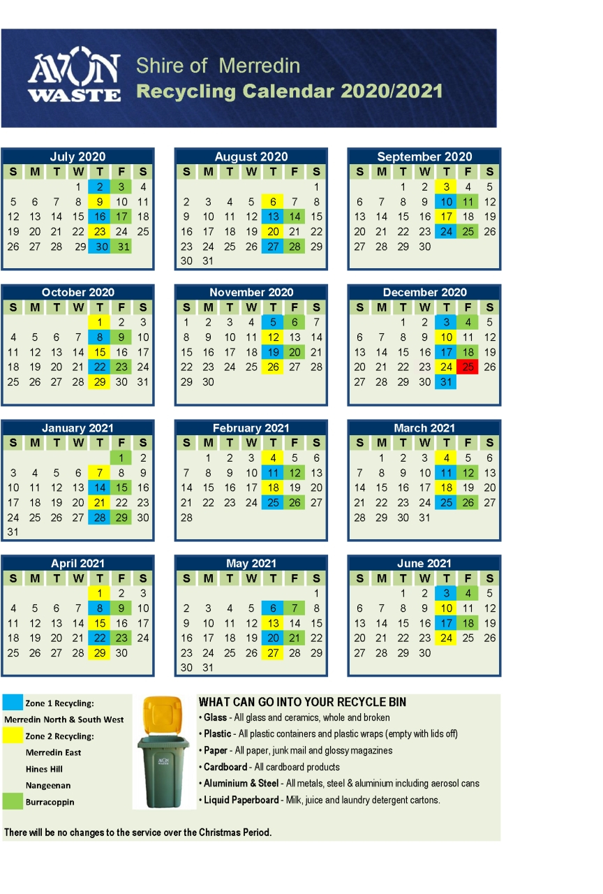 The Recycle Calendar 2021 Merrillville Get Your Calendar