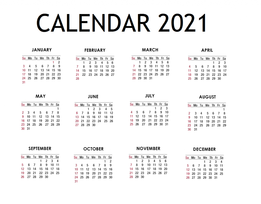 Untitled Best 2021 Yearly Calendar
